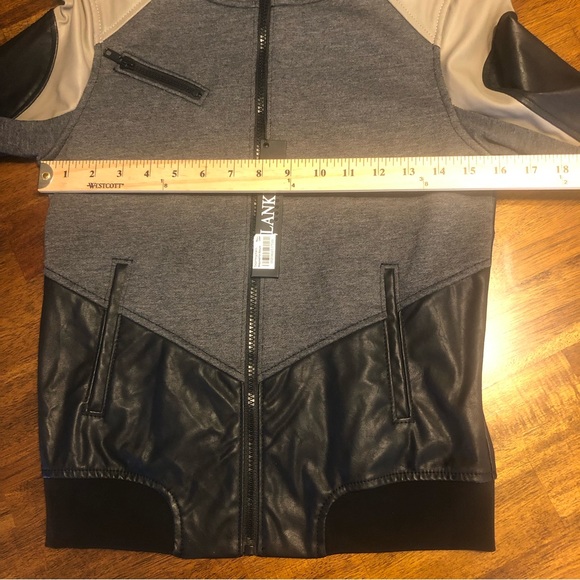 NWT $160 BLANK NYC Color Block Faux Leather Jacket in size XS! - Picture 6 of 16